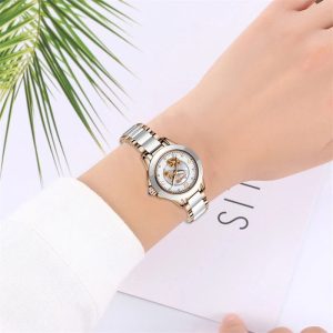 CD:S4004:SUNKTA 6628 Ceramics Watch Women Quartz Watches - Image 3