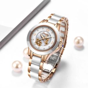CD:S4004:SUNKTA 6628 Ceramics Watch Women Quartz Watches - Image 4