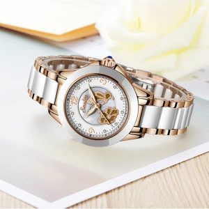CD:S4004:SUNKTA 6628 Ceramics Watch Women Quartz Watches - Image 5