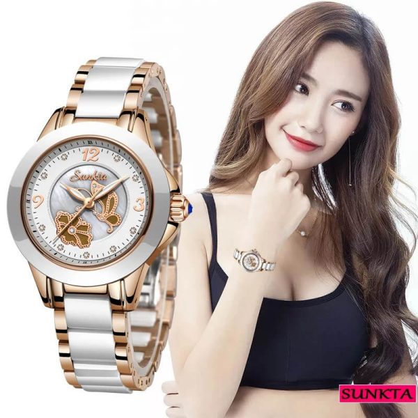 CDS4004SUNKTA 6628 Ceramics Watch Women Quartz Watches