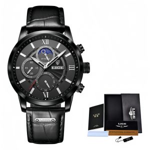 LIGE 8932 Luminous Waterproof Chronograph Active Wrist Watch for Men - Image 5