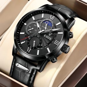 LIGE 8932 Luminous Waterproof Chronograph Active Wrist Watch for Men