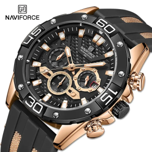 NV143 NAVIFORCE 8019T Silicone Strap Military Sport Chronograph Watch - Image 3