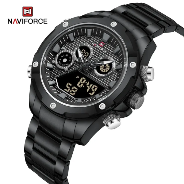 NV146 NAVIFORCE 9217 Sports Dual Display Chronograph Watch For Men