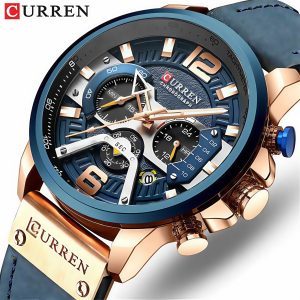 CURREN 8329 Leather Chronograph Wristwatch for Men - Image 3