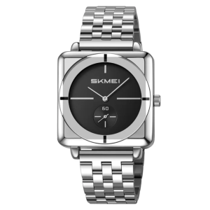 SKMEI 2413 Men’s Top Brand Quartz Watch Silver Black - Image 2