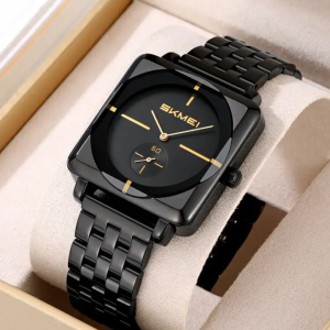 SKMEI 2413 Men’s Top Brand Quartz Watch Full Bluck - Image 2