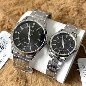 Casio Black Dial Couple Watch | MTP/LTP-1303D-1A - Image 2