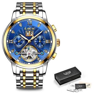 LIGE Men luxury Automatic Mechanical Watch - Image 3