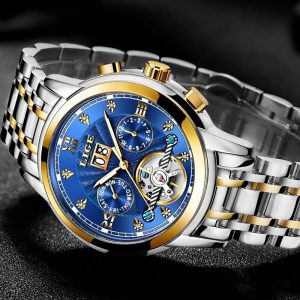 LIGE Men luxury Automatic Mechanical Watch - Image 4