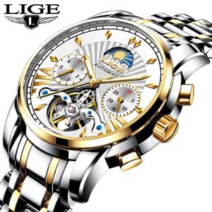 LIGE Top Luxury Men New Automatic Mechanical Watch - Image 3
