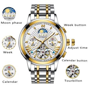LIGE Top Luxury Men New Automatic Mechanical Watch