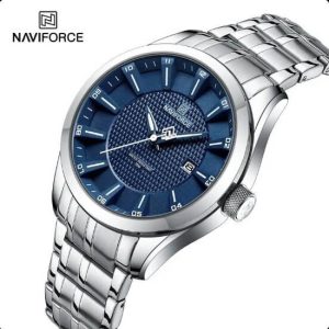NAVIFORCE 8032 Fashion Silver Blue Quartz Watches - Image 2