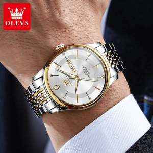 CD:O2007:OLEVS 9908 Stainless steel Dial Blue & White - Image 4