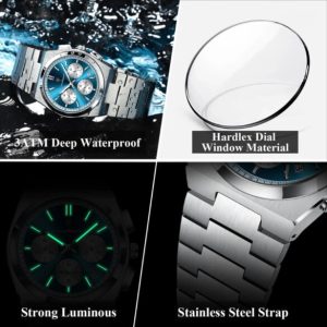 POEDAGAR High Quality Stainless Steel Sport Luxury - Image 2