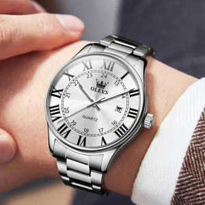 Olevs Fashion 2911 Date Display Silver-tone Men's Watch - Image 4