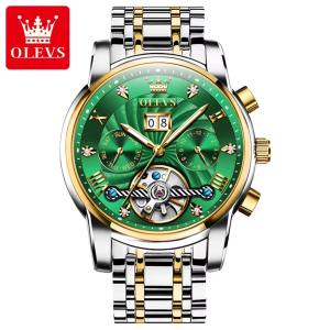 Olevs 9910 Fashion Genuine Stainless Steel Mechanical Watch - Image 3