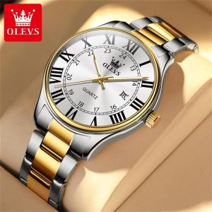 Olevs Fashion 2911 Date Display Silver-tone Men's Watch - Image 3
