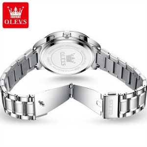 OLEVS 2936 Men Special Dial Stainless Steel Strap Luxury Watch Colour silvery white - Image 3
