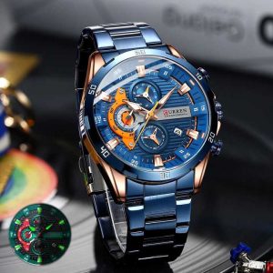 Curren 8402 – Fashion Casual Watch Blue