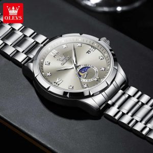 OLEVS 2956 Man’s Watch Silver Gray - Image 2