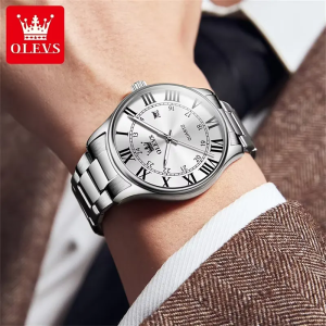 Olevs Fashion 2911 Date Display Silver-tone Men's Watch - Image 5