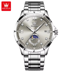 OLEVS 2956 Man’s Watch Silver Gray - Image 3
