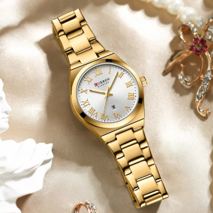 Curren 9095 CH For Women – Gold White - Image 2