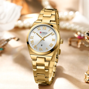 Curren 9095 CH For Women – Gold White - Image 3