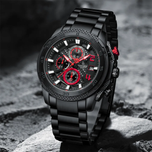 Naviforce 8047 CH – Black Red For Men - Image 1