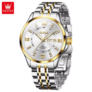 Original OLEVS 3620 Man’s Watch Silver Gold. - Image 4