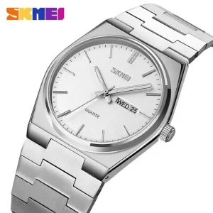 SKMEI 9288 Silver White Premium Luxury Mans Watch