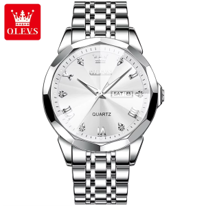 OLEVS 9931 Men Watch Silver White