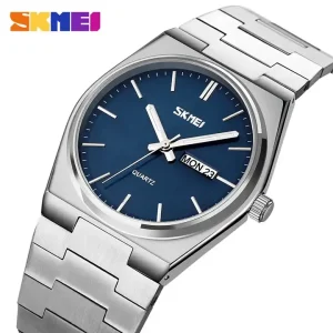 SKMEI 9288 Silver Blue Premium Luxury Mans Watch - Image 2