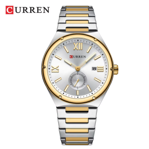 CURREN 8471 Fashion Casual Wrist Watch Silver Gold White. - Image 2