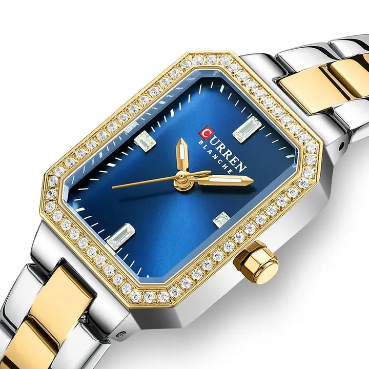 CURREN New Ladies Watch 9102 Classic Luxury Stainless Steel Bracelet Diamond Silver Gold Blue.