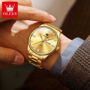 Original OLEVS 3621 Man’s Watch Full Gold - Image 3
