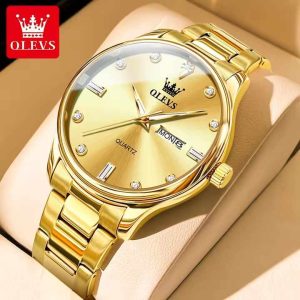 Original OLEVS 3621 Man’s Watch Full Gold - Image 2