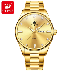 Original OLEVS 3621 Man’s Watch Full Gold - Image 1