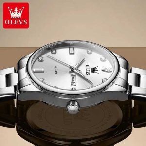Original OLEVS 3621 Man’s Watch Silver White - Image 3