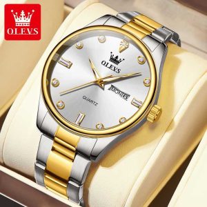 Original OLEVS 3621 Man’s Watch Silver White Gold - Image 4
