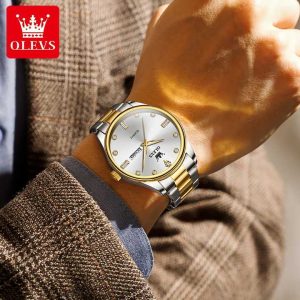 Original OLEVS 3621 Man’s Watch Silver White Gold - Image 3