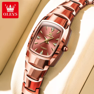OLEVS 7006 Original Quartz Wristwatch Waterproof for Ladies Rose Gold. - Image 1