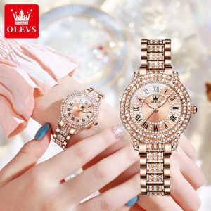 OLEVS 9943 Roman Numerals Watch Luxury Watch Housings Diamonds Watch. - Image 2