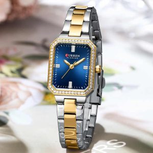 CURREN New Ladies Watch 9102 Classic Luxury Stainless Steel Bracelet Diamond Silver Gold Blue. - Image 2