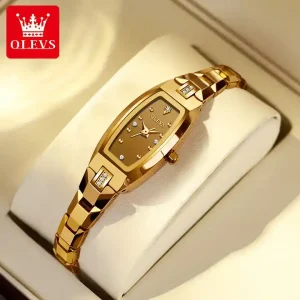 Olevs 5501 Ladies Gold Wrist Watch Waterproof - Image 1