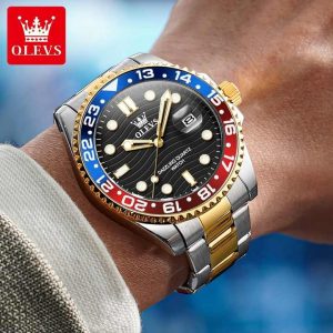 OLEVS 3610 OEM Custom Luxury Watch Silver Gold Black - Image 2