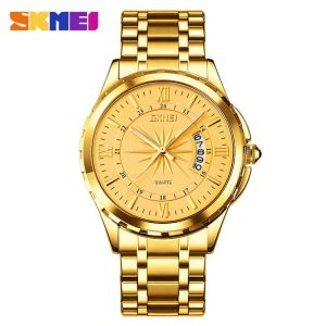 Skmei 9069 Men's Quartz Watch Full Gold