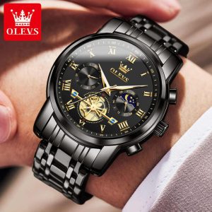 OLEVS 2859 Original Watch For Men Black. - Image 4