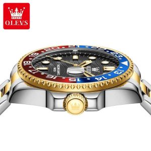 OLEVS 3610 OEM Custom Luxury Watch Silver Gold Black - Image 3